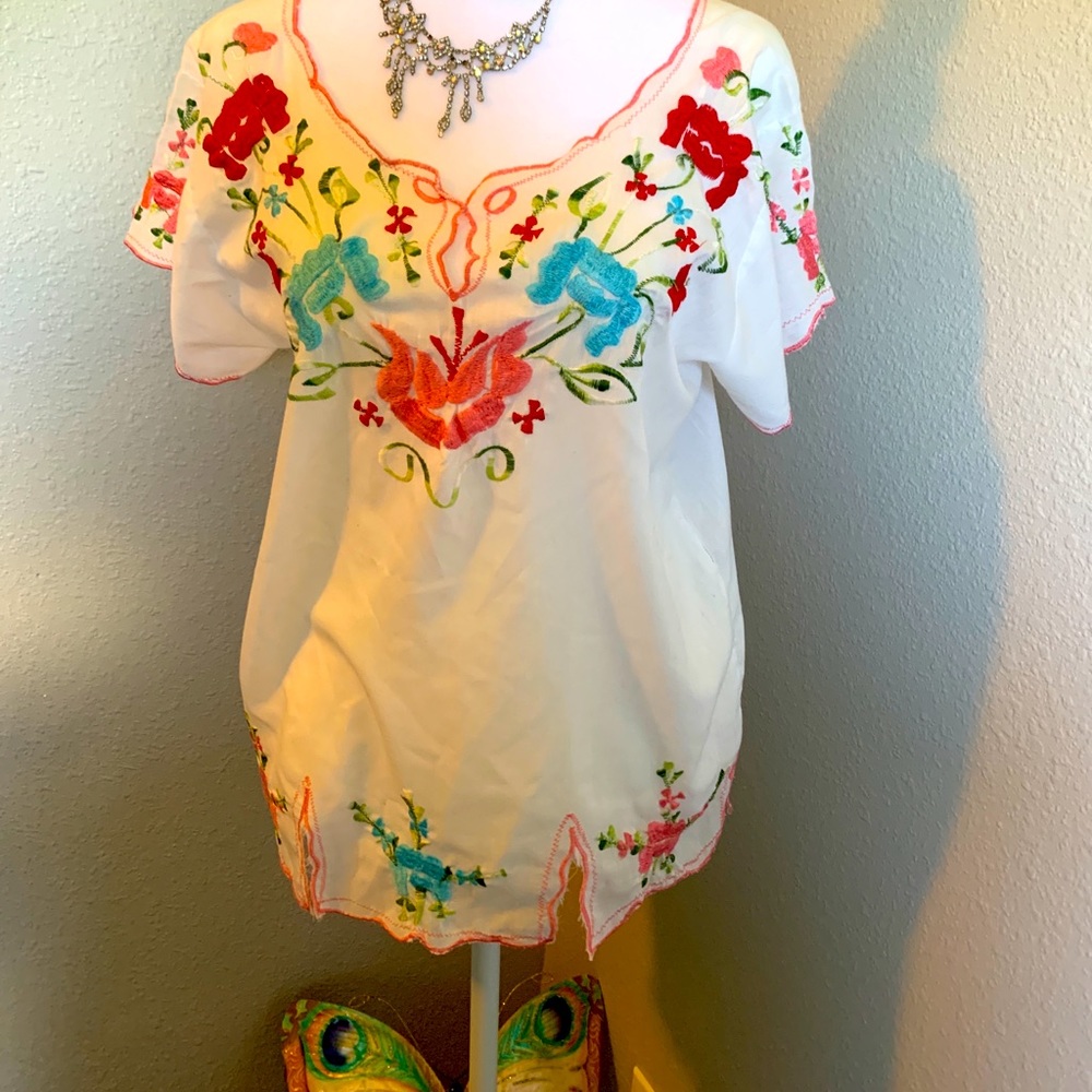 Beautiful Floral Embroidered Blouse
